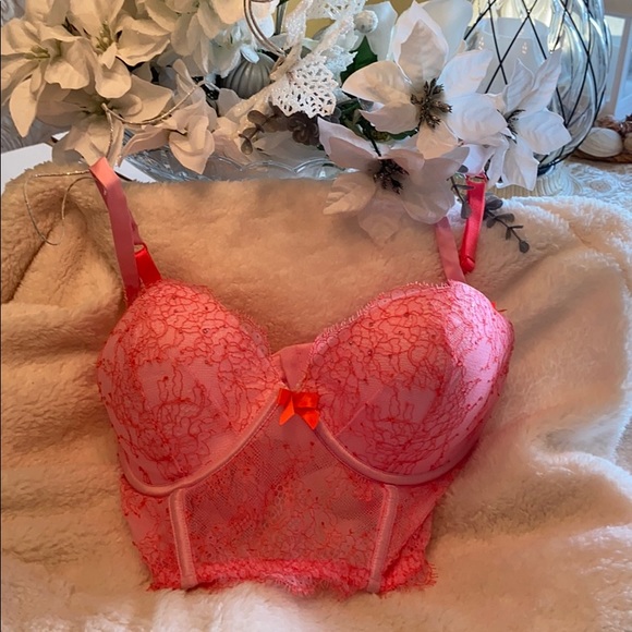 Victoria's Secret Other - Victoria Secret hot pink sparkly bra 32 double D